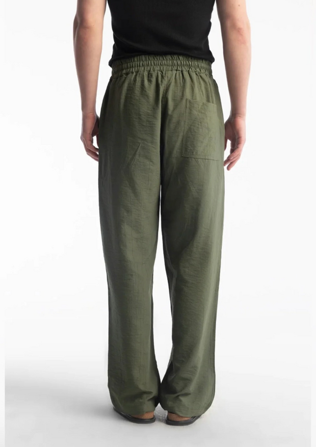 Lyocell jogger waist trousers