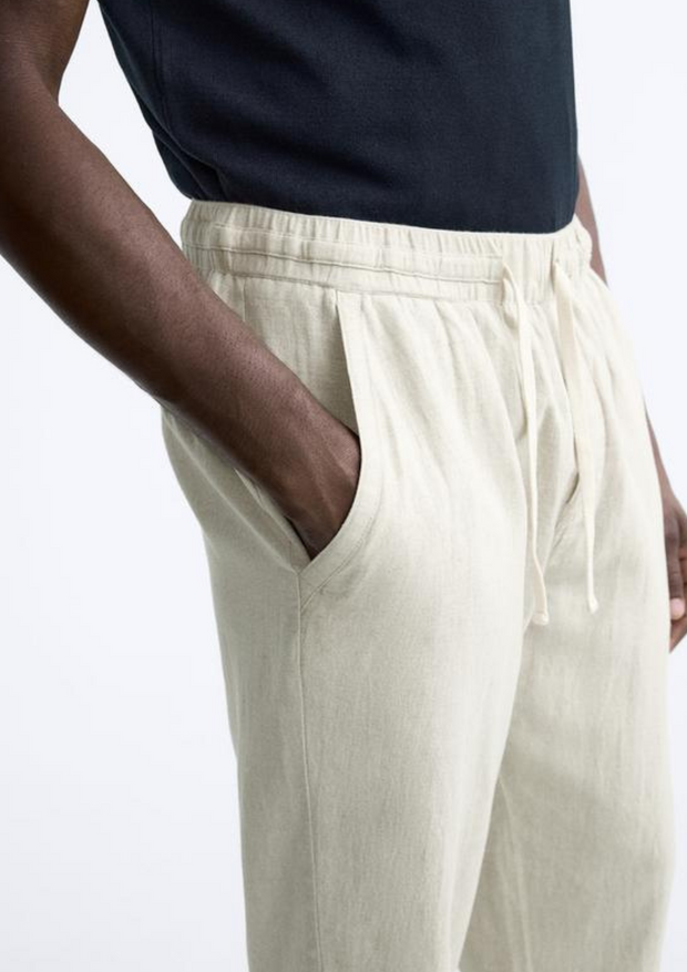 Lyocell jogger waist trousers