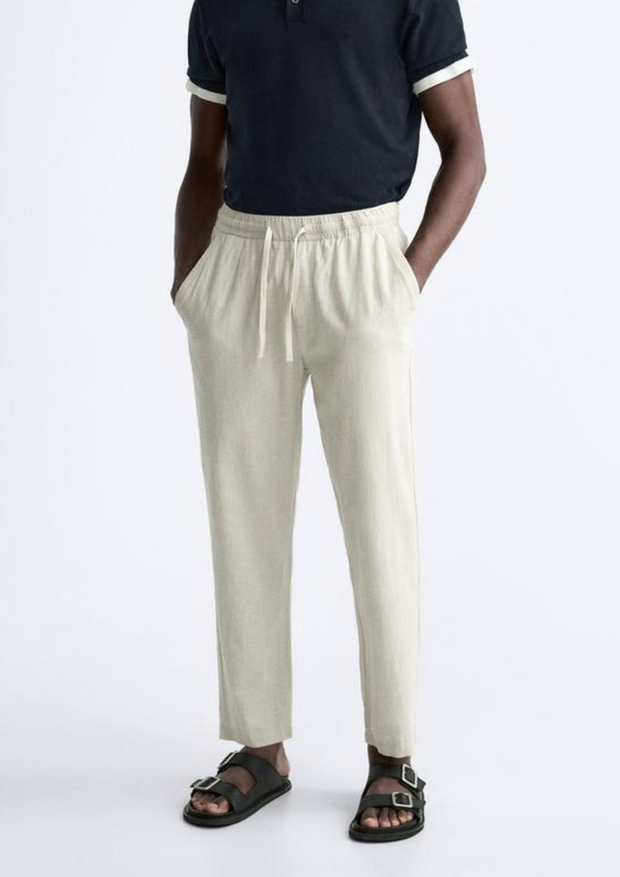 Lyocell jogger waist trousers