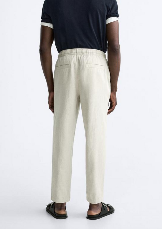 Lyocell jogger waist trousers