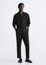 Lyocell jogger waist trousers