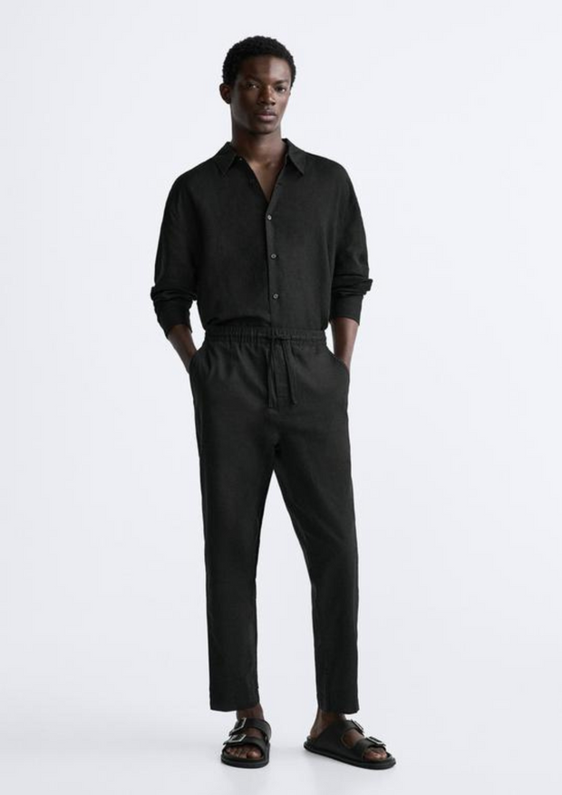 Lyocell jogger waist trousers