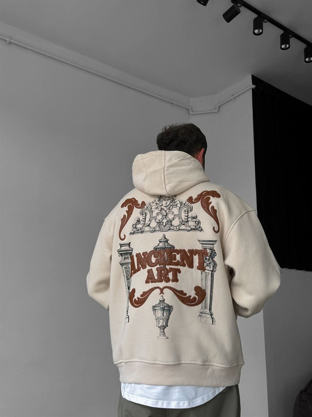 Ancient Art Printed Hooded Sweatshirt